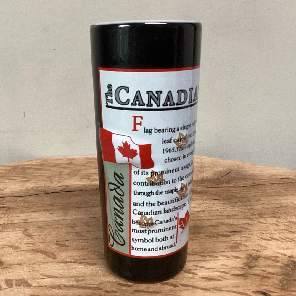 🔴 Vintage - Canadian Shooter / Double Shot Glass Souvenir from 80s or 90s Rare